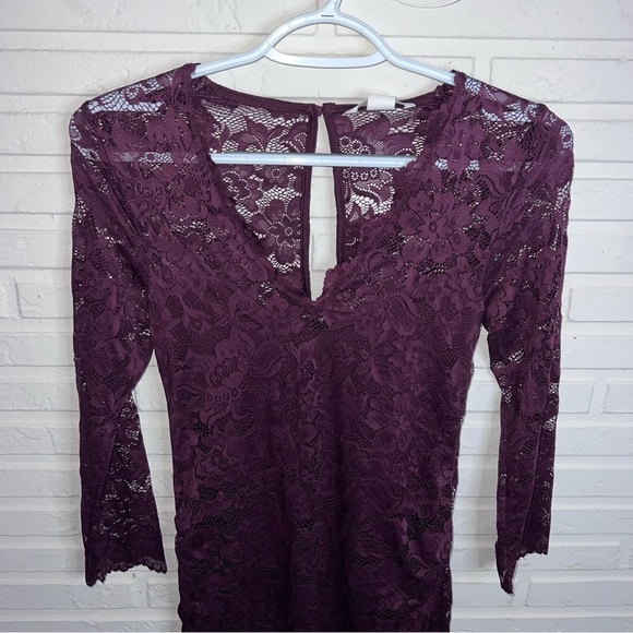 H&M Mama Wine Maternity Lace bodycon dress, Women’s Size Extra Small - Picture 2 of 6